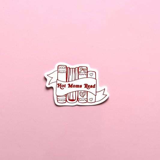 Hot Moms Read Sticker