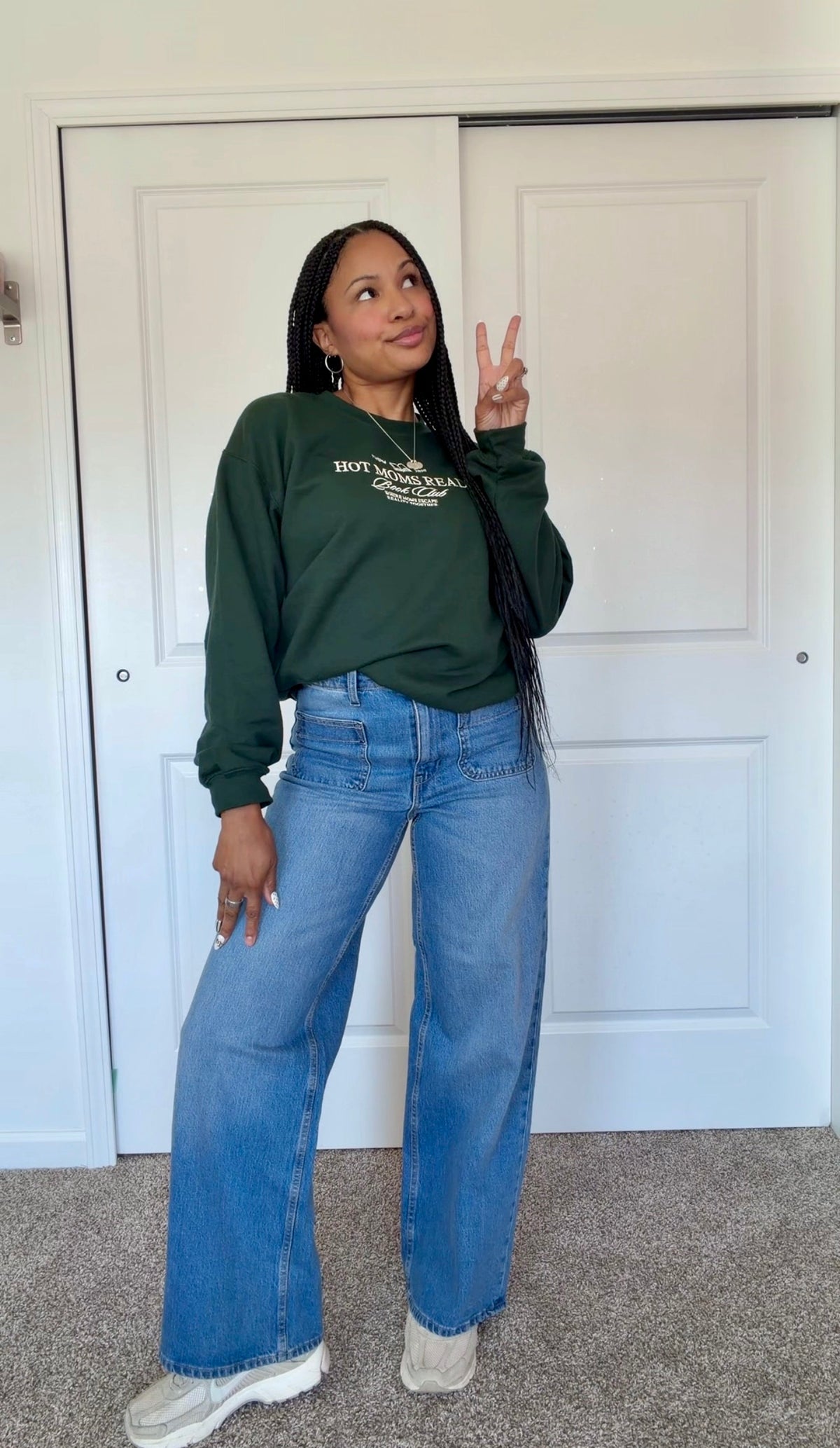Hot Moms Read Book Club Embroidered Sweatshirt