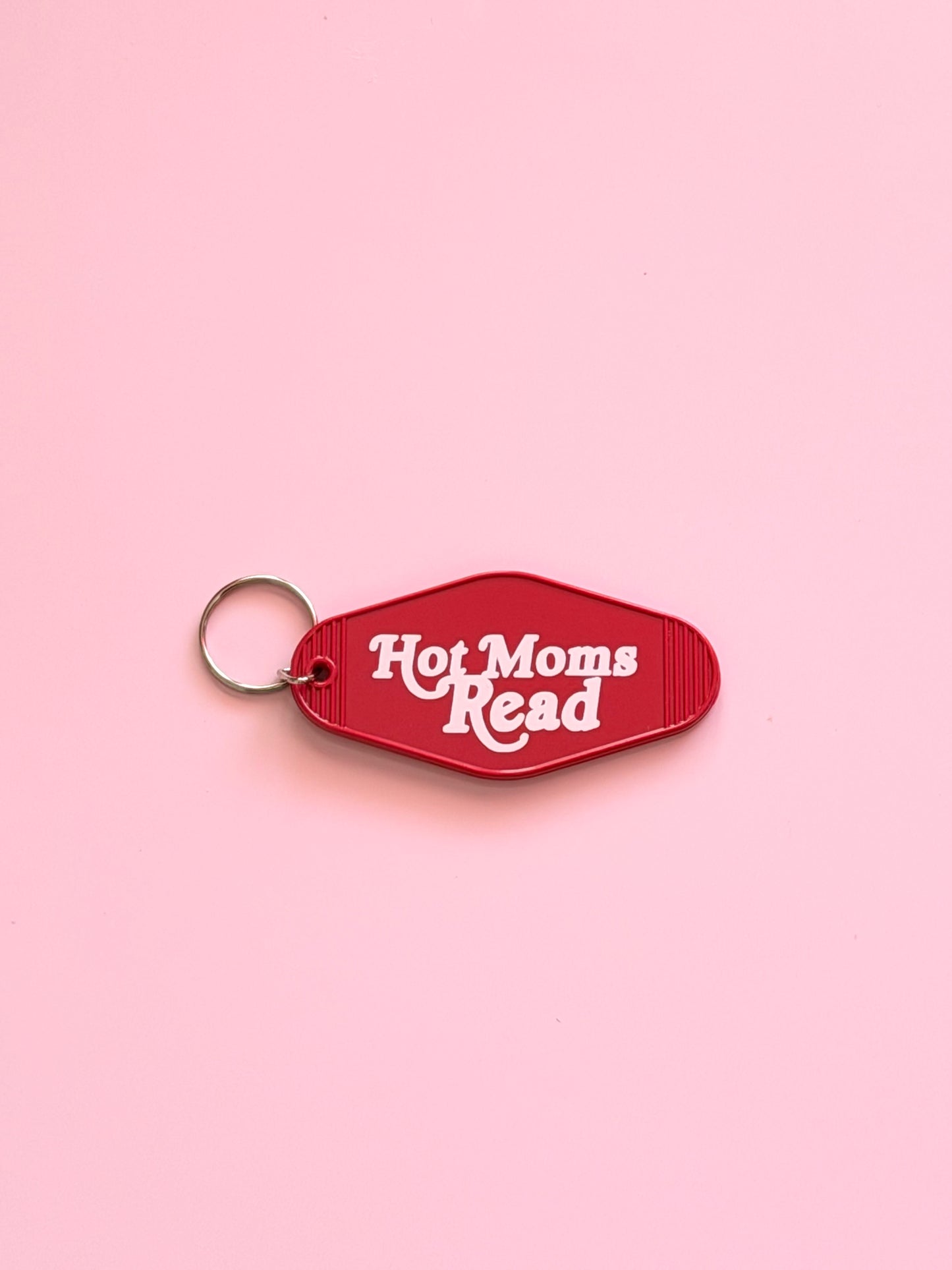 Hot Moms Read Keychain